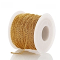 10-meter roll of 18k gold plated stainless steel O-chain for DIY jewelry making - 10 Meters/Bag / 1*1.5mm / Gold