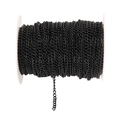 DIY black iron cross chain roll for jewelry making and necklace crafts on spool - 2.5mm (2m Per Pack) / Swim Black