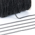 Black 18k plated stainless steel O-chain spool for DIY jewelry making accessories - 3x4mm (2m) / Black