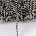 Gunmetal DIY jewelry link chain roll for necklaces and hair accessory tassels - 2.5mm (2m Per Pack) / Gun Black