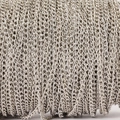 DIY jewelry making spool of polished silver iron cable link chain for necklaces - White K/Silver