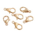 Set of 6 golden alloy lobster clasps with smooth metallic finish for jewelry making - 18mm (100 Pieces/Pack) / KC Gold