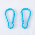 Paire de mousquetons en alliage bleu vif en forme de gourde pour porte-clés et bijoux - 23.3x47.3 / Bleu