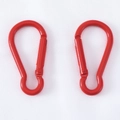 Zwei rote Karabinerhaken aus Legierung in Kürbisform für DIY Schmuckzubehör - 23.3x47.3 / Rot