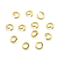 Golden plated stainless steel open jump rings for DIY jewelry making and connecting - 0.6x3mm (100 Pieces/Pack) / Gold