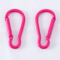 Zwei rosarote Karabinerhaken aus Legierung mit Schnappverschluss für DIY-Anhänger - 23.3x47.3 / Fuchsia