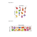 Pädagogische Wandaufkleber für Kinder mit geometrischen Formen und Comicfiguren aus PVC - Zc1142 - Form Für Kinder - 30-120 - Material (ohne Beutel)