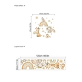 Rainbow animal wall stickers with giraffe and elephant in soft Morandi colors - Giraffe Rainbow Style (ZC1161)