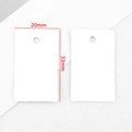 White rectangular kraft paper gift tags measuring 20x33mm with pre-drilled holes - 2x3.3cm / White