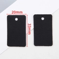 Rectangle black felt gift tag 20x33mm with pre-punched hole for DIY crafts - 2x3.3cm / Black