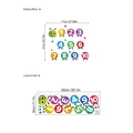 Bunte Zahlen-Raupe Wandaufkleber Set für Vorschulbildung und Kinderzimmerdekoration - Bunte Raupe / Lose Material (Keine Tasche)