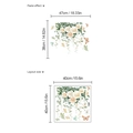 Self-adhesive white rose and butterfly wall sticker with size layout and paste effect - Rose And Butterfly (SC282)