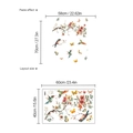 Adhesive wall sticker with hummingbirds and yellow flowers in 58x70cm layout size - Flower Bird (SC302-40X60)