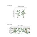 Adesivo murale con piante tropicali e farfalle formato del layout originale 90x30cm - Piante Verdi (30x90cm)