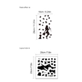 Black silhouette wall sticker featuring a girl with rose and dog in PVC material - Beauty With Rose (SC483)