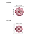 Vinilo decorativo de corazón mandala con flores rojas y rosas en tamaños 27cm y 30cm - Estilo Flor Corazón de San Valentín
