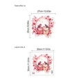Pink birds and heart envelope wall sticker variant in 30x30cm layout size - Valentine's Day Two Birds (FB021)