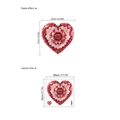 Roter Herz-Mandala-Wandaufkleber, selbstklebendes PVC-Dekor für Schlafzimmer 27x27cm - ZC1487-Herz-30-30
