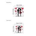 Romantic couple heart wall sticker, Be Mine design, PVC self-adhesive layout 30x30cm - 30x30cm (Without Bag)
