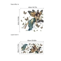 Selbstklebender Schmetterling-Fee Wandsticker mit Layout und fertiger 43x42cm Größe - Schmetterlingsfee (TA489)