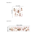 Adesivo da parete ballerina rosa con farfalle e cuori per la cameretta delle bambine - Folletto 30x120cm (ZC1106)