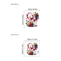 Romantischer Wandaufkleber mit Weingläsern und Rosen inklusive Layout-Abmessungen - Valentinstag Rotwein Stil (TA617)