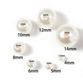 Perlas de ABS blanco para bisutería DIY en varios tamaños desde 4 mm a 14 mm - 4mm (200 piezas/bolsa) / Beige