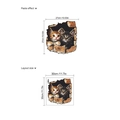 Pegatinas de pared 3D con gatos naranjas y atigrados a través del muro de ladrillo - Estilo de Pared Rota con Dos Gatos (ZC1636)