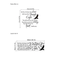 Inspirierender Adler-Wandtattoo mit Bibelvers Jesaja 40:31 aus schwarzem PVC-Material - Bibelzitat Adler (ZC1221) / Layout-Größe 90x30