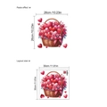 Valentine's heart flower basket wall sticker with dimensions 30x30cm for home decor - Heart Flower Basket Style (LC021)