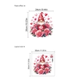 Pegatina pared Gnomo San Valentín en taza de café PVC tamaño de diseño de 30x30cm - Estilo Gnomo Corazón Taza (LC022)