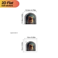 Pegatina de pared autoadhesiva 3D de agujero de ratón con hámster con gafas - Estilo Hámster Agujero de Ratón (TA495)