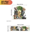 Vinilo decorativo infantil 2D de animales del bosque con koala, panda y jirafa - Animales Lindos (30-120)