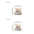 Sticker mural de Pâques avec trois lapins bruns et œufs colorés pour chambre - PB1154 Lapin de Pâques (PB1154)