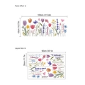 Vinilos decorativos flores acuarela con lavanda y tulipanes en diseño y efecto real - PB1199 Floral 30-90-2 (Sin Bolsa)