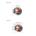 3D space porthole wall sticker with planet and galaxy view for home decor - Space Porthole (ZC1195) / 30x30cm (Without Bag)