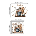 Kitchen spice bottle wall stickers set with smile text and pot patterns for home decor - Kitchen Style (ZRA004) / 30x30