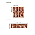 3D embossed PVC wall stickers featuring blue floral vases in red brick alcoves - Chinese Vase Pattern (PC858)