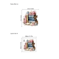 Vintage Blumen Buch Wandaufkleber Layout und Klebeeffekt Abmessungen 30x30cm - Ostern Buch (ZC1746)