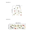 Morandi dinosaur wall stickers with palm leaves, 72x72cm layout for kids room - Little Dinosaur (ZC977)