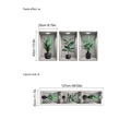 Set van 3D groene planten muurstickers voor decor met 127x30cm lay-out afmetingen - 3D Visuele Groene Plant Nis Stijl (PC868)