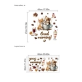 Adesivo murale con cucciolo in tazzina e gattino per la decorazione della camera - Stile Cane E Gatto Cioccolato (TA669)