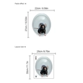 3D realistic mouse wall decal for bathroom with layout and paste effect dimensions - Realistic Mouse Pattern / 25x30cm