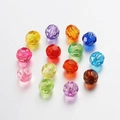 Mehrfarbige Acryl-Facettperlen in Rautenform für DIY-Schmuck und Halsketten - 50 Stück / Mischfarben 8mm
