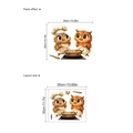 Cartoon owl chef kitchen wall stickers with self-adhesive PVC for home dining decor - Owl Style (ZC1238)