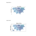 Vinilo de pared mandala degradado azul-verde dimensiones 74x37cm para dormitorio - Especificación Estándar / Azul Mandala