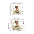 Wandtattoo kleines Mädchen mit Teddybär auf dem Mond inklusive Produktabmessungen - Mond Mädchen und Bär / ZRA009