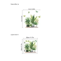Pegatinas de pared de plantas en macetas y mariposas acuarela para sala de estar - Planta en Maceta (ZC1753-Maceta-30-30 Sin Bolsa)