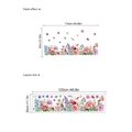 Adesivi murali con fiori e farfalle da 114x54cm per decorazione parete corridoio - Fiori Colorati (ZC1717)