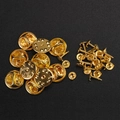 Polished golden butterfly clutch and flat head pin set for DIY brooch accessories - Clutch and Tack Set / 50-Piece Set / Gold